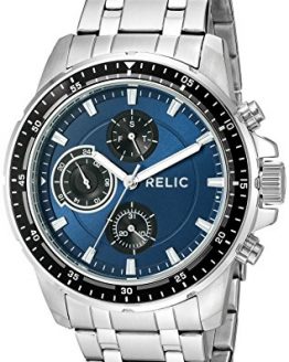 Relic by Fossil Men's Heath Dress Watch - Quartz Movement, Stainless Steel, Silver-Tone Color.