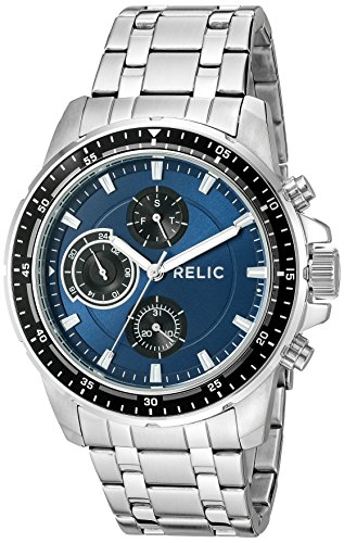 Relic by Fossil Men's Heath Dress Watch - Quartz Movement, Stainless Steel, Silver-Tone Color.