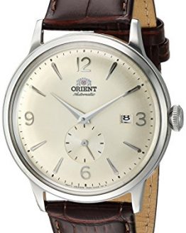Orient Men's Bambino Small Seconds Stainless Steel Japanese-Automatic Watch with Leather Strap, Brown, 20 (Model: RA-AP0003S10A