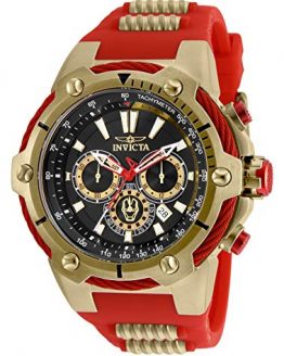 Invicta Men's Marvel Quartz Watch with Stainless Steel Strap, Red, 30 (Model: 25684)