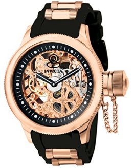 Invicta Men's 1090 Russian Diver Rose Gold-tone Stainless Steel Skeleton Watch