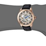 Invicta Men's Vintage Stainless Steel Automatic-self-Wind Watch with Leather Calfskin Strap, Black