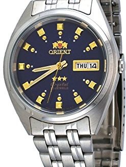 Orient #FAB00009D Men's 3 Star Stainless Steel Dark Blue Dial Self Wind Automatic Watch