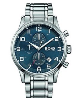 Hugo Boss Aeroliner Blue Dial Stainless Steel Chrono Quartz Male Watch 1513183