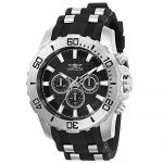 Invicta Men's Pro Diver Stainless Steel Quartz Watch with Silicone Strap, Black, 26 (Model: 22555)