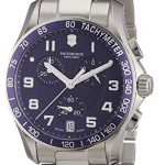 Victorinox Chrono Classic Blue Dial Stainless Steel Mens Watch 241497XG (Renewed)