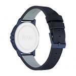 Hugo Men's #Focus Quartz Blue IP and Leather Strap Casual Watch, Color: Blue