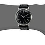 Orient Men's 'Capital Version 2' Quartz Stainless Steel and Leather Dress Watch, Color: Black