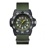 Luminox Men's SEA Stainless Steel Swiss-Quartz Watch with Nylon Strap, Green, 24 (Model: 3517)