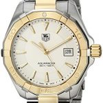 TAG Heuer Men's 'Aquaracracer' Swiss Quartz Gold and Stainless Steel Dress Watch, Color:Two Tone (Model: WAY1120.BB0930)