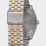 NIXON Time Teller A054 - Silver/Gold - 109M Water Resistant Men's Analog Fashion Watch (37mm Watch Face, 19.5mm-18mm Stainless Steel Band)
