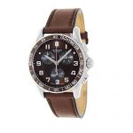 Victorinox Chrono Classic Brown Dial Leather Strap Mens Watch 241498XG (Renewed)