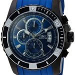 Invicta Men's Pro Diver Stainless Steel Quartz Watch with Polyurethane Strap, Blue, 26 (Model: 22432)