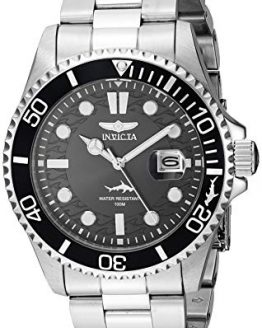 Invicta Men's Pro Diver Quartz Watch with Stainless Steel Strap, Silver, 22 (Model: 30018)