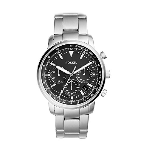 Fossil Men's Goodwin Quartz Watch with Stainless-Steel Strap, Silver, 10 (Model: FS5412)