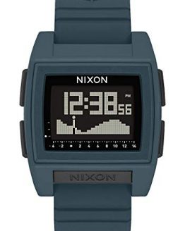 NIXON Base Tide Pro A1218 - Dark Slate - 106M Water Resistant Men's Digital Surf Watch (42mm Watch Face, 24mm Pu/Rubber/Silicone Band)