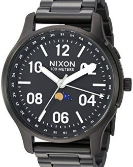 Nixon Men's Ascender Japanese-Quartz Watch with Stainless-Steel Strap, Black, 21 (Model: A12082474)