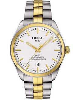 Tissot Silver Dial Two Tone Stainless Steel Mens Watch