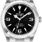 Rolex Explorer Oystersteel Black Dial 39mm Men's Watch 214270