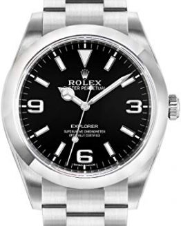 Rolex Explorer Oystersteel Black Dial 39mm Men's Watch 214270