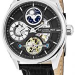 Stuhrling Original Men's Delphi Stainless Steel Automatic Self-Wind Dual Time