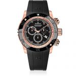 Edox Men's 'Chronoffshore-1' Swiss Quartz Stainless Steel and Rubber Diving Watch, Color:Black (Model: 10221 37R NIR)