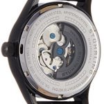 Stuhrling Original Men's Legacy Automatic Skeleton Black Watch with Leather Strap