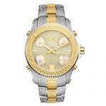 JBW Luxury Men's Jet Setter 2.34 Carat Diamond Wrist Watch with Stainless Steel Link Bracelet