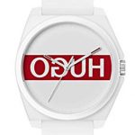 Hugo Men's #Play Quartz TR90 and Rubber Strap Casual Watch, Color: White (Model: 1520013)