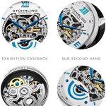 Stuhrling Original Men's 574.01 Executive II Automatic Skeleton Watch With Black Leather Band