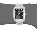Seiko Men's Solar Diamond Japanese-Quartz Watch with Stainless-Steel Strap, Silver