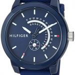 Tommy Hilfiger Men's Quartz Watch with Silicone Strap, Blue, 18.6 (Model: 1791482)