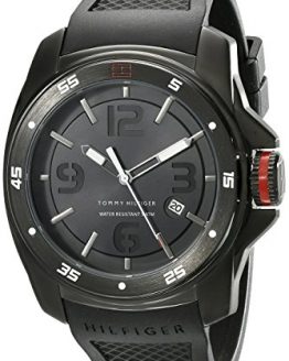 Tommy Hilfiger Men's 1790708 Analog Display Japan Movement Black Watch