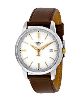 Tissot Men's T-Classic Stainless Steel Watch With Brown Leather Band