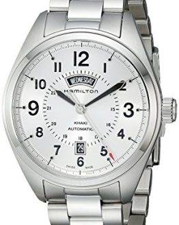 Hamilton H70505153 Watch Khaki Field Mens - Silver Dial Stainless Steel Case Automatic Movement