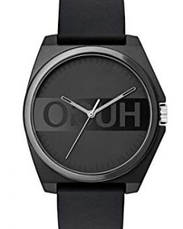 Hugo Men's #Play Quartz TR90 and Rubber Strap Casual Watch, Color: Black (Model: 1520006)