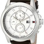 Tommy Hilfiger Men's Stainless Steel Watch with Brown Leather Band