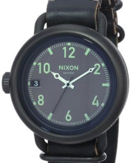 Nixon Men's A279-001-00 October Leather Digital Display Watch