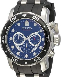 Invicta Men's 6977 Pro Diver Collection Chronograph Black Dial Black Polyurethane Watch