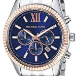 Michael Kors Men's Lexington Quartz Watch with Stainless-Steel-Plated Strap, Two Tone, 20 (Model: MK8689)