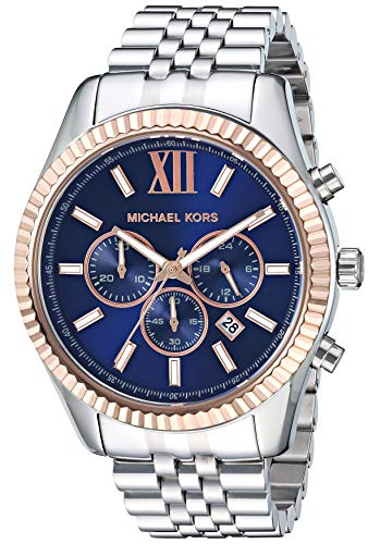 Michael Kors Lexington Quartz Watch with Stainless-Steel-Plated Strap ...