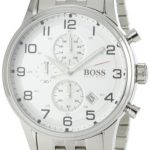Hugo Boss Men's 44mm Steel Bracelet & Case Quartz Silver-Tone Dial Analog Watch 1512445