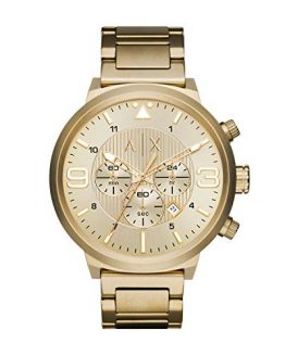A|X Men's Gold Tone Stainless Steel Watch