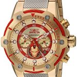 Invicta Marvel Iron Man Edition Gold Dial Chronograph Stainless Steel Men's Watch 25781