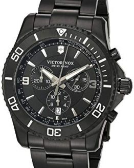 Victorinox Men's Maverick Swiss-Quartz Stainless-Steel Strap, Black, 22 Casual Watch (Model: 241797)