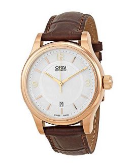 Oris Classic Date Silver Dial Brown Leather Mens Watch 01 733 7594 4831-07 6 20 12