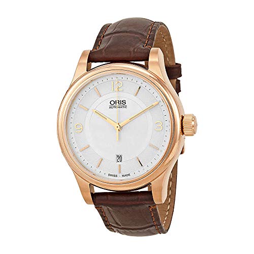 Oris Classic Date Silver Dial Brown Leather Mens Watch 01 733 7594 4831-07 6 20 12