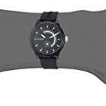 Tommy Hilfiger Men's Denim Quartz Watch with Silicone Strap, Black