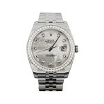 Rolex Datejust 36mm Mother Of Pearl Dial Diamond Bezel Steel Ladies Watch