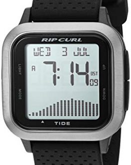 Rip Curl Men's Quartz Sport Watch with Silicone Strap, Black, 22 (Model: A1137GUN1SZ)